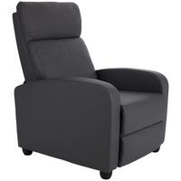 Tv Fotelj Parka, Siva, Videz Usnja, Relax Funkcija - siva/črna, Moderno, tekstil (69/75-100,5/87-157cm)