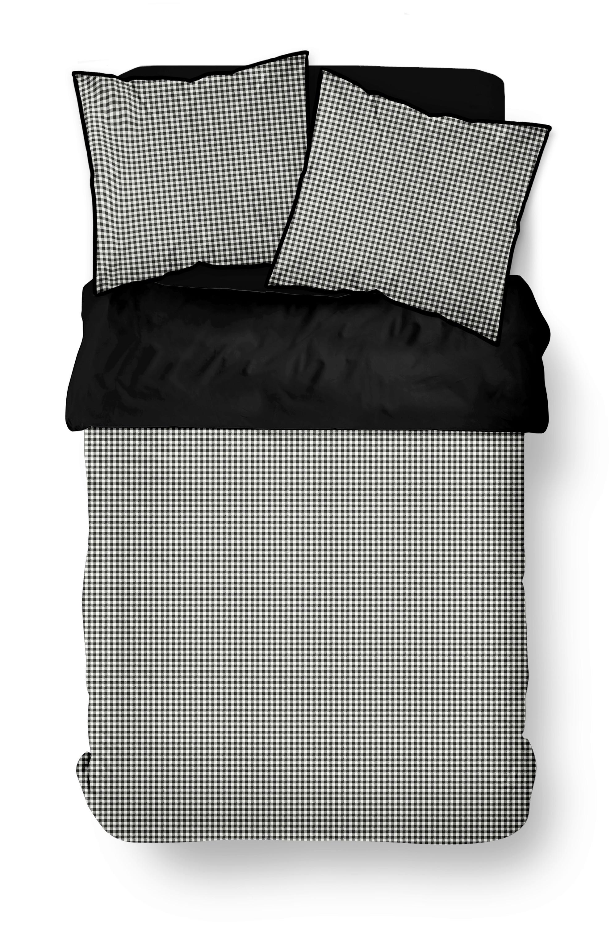 Posteljina Vichy Xxl 200x200/2x60x80cm - crna, tekstil (200/200cm)