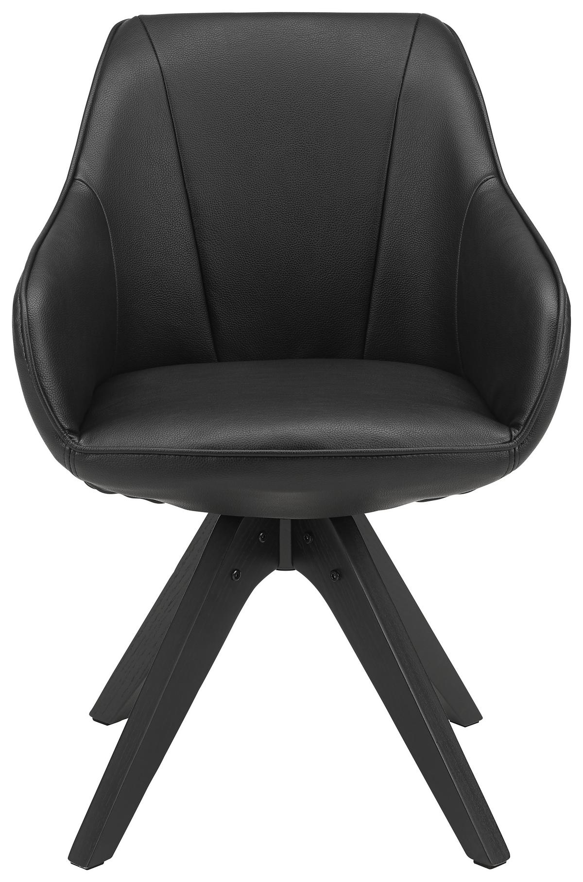 Naslanjač Chill, Črna - črna, Moderno, tekstil/les (60/83/65cm) - Premium Living