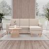 HÖRNSOFFA NOEMIE - beige/naturfärgad, Modern, trä/textil (198/140cm) - Bessagi Home