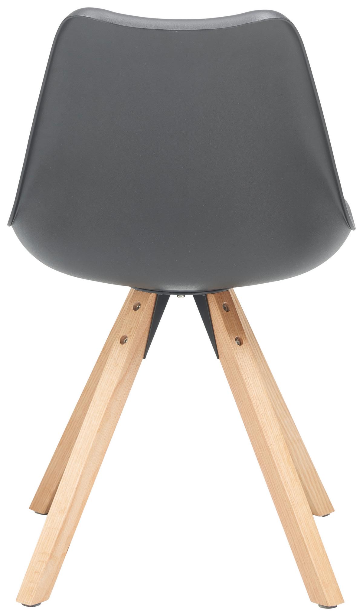 KRZESŁO VILNIUS - kolor naturalny/czarny, Lifestyle, tworzywo sztuczne/drewno (48,5/84/55cm) - MID.YOU