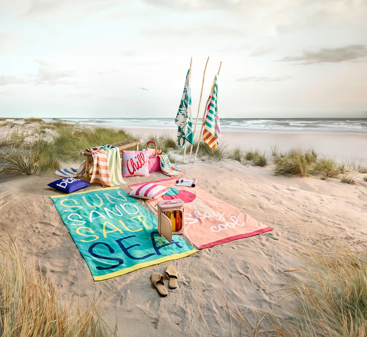 RĘCZNIK PLAŻOWY KIPA - różnokolorowy, Lifestyle, tkanina (90/180cm) - Esposa