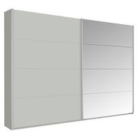 Omara Z Drsnimi Vrati Quadra, Svetlo Siva - siva, Konvencionalno, kovina/steklo (271/210/62cm) - Xora
