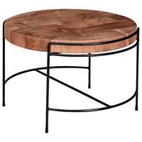 Klubska Miza Wl6.174 - črna/barve akacije, Konvencionalno, kovina/les (62/62/40cm) - MID.YOU