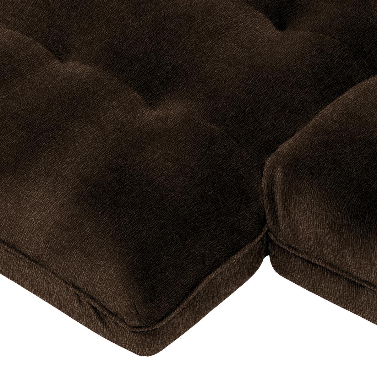 Wohnlandschaft Vivo Dunkelbraun - Dunkelbraun/Schwarz, MODERN, Kunststoff/Textil (179/63/317cm) - Premium Living