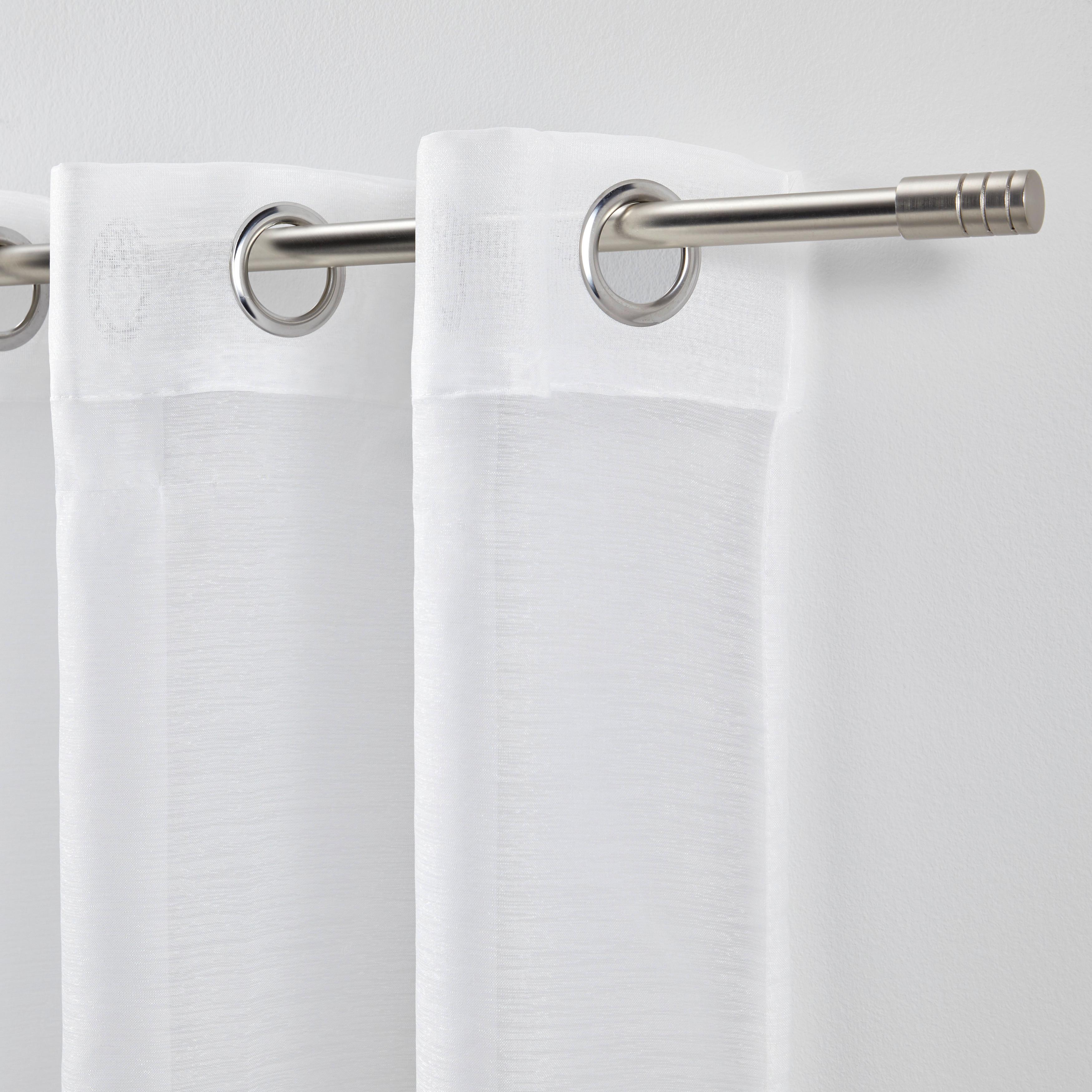 Zavesa Z Obročki Dolly -Akt- - bela, tekstil (140/245cm) - Modern Living