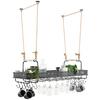 VÄGGHÄNGD MODUL CONSTANTIN - svart/naturfärgad, Lifestyle, metall/trämaterial (120/35/41cm) - Premium Living