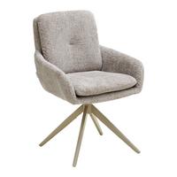 Armlehnstuhl Lony Beige drehbar - Beige, MODERN, Textil/Metall (60/89/69cm) - Mömax