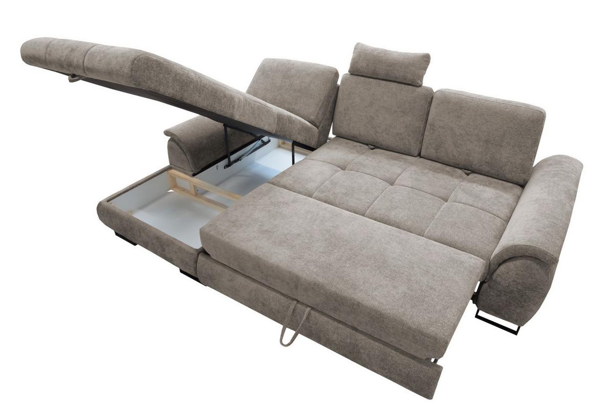 Kutna Garnitura Lago - sivo-smeđa/crna, Moderno (176/95/272cm) - Modern Living