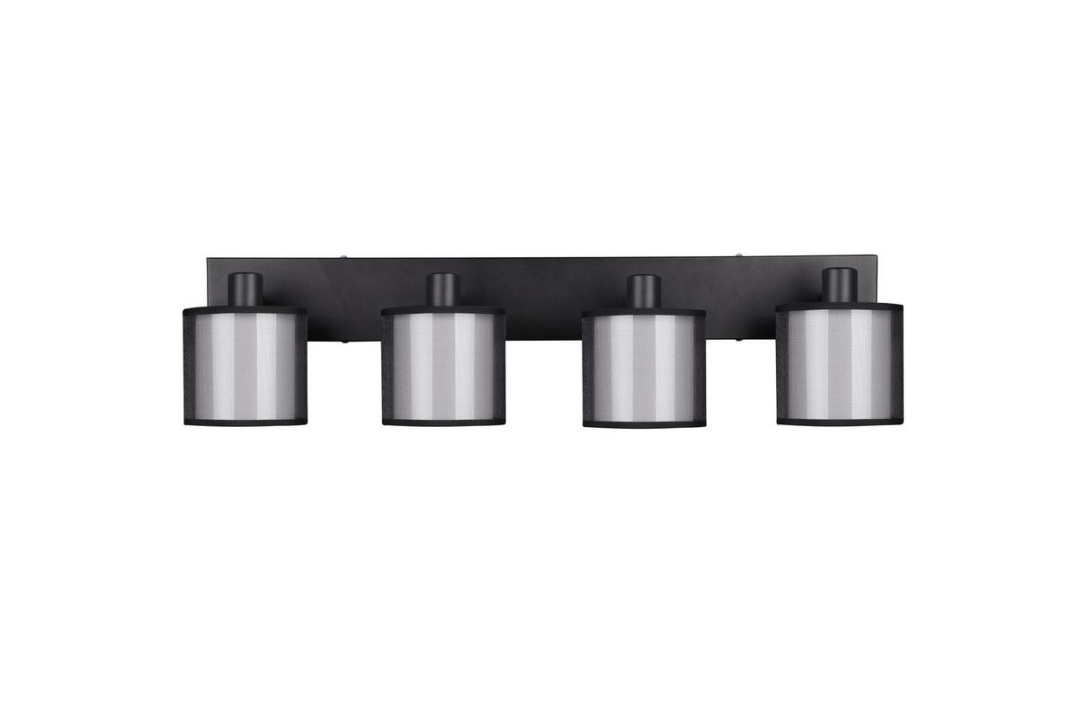 Strahler Burton Grau/Schwarz max. 28 Watt - Schwarz/Grau, Basics, Textil/Metall (71,5/19,5/18cm) - Trio Leuchten