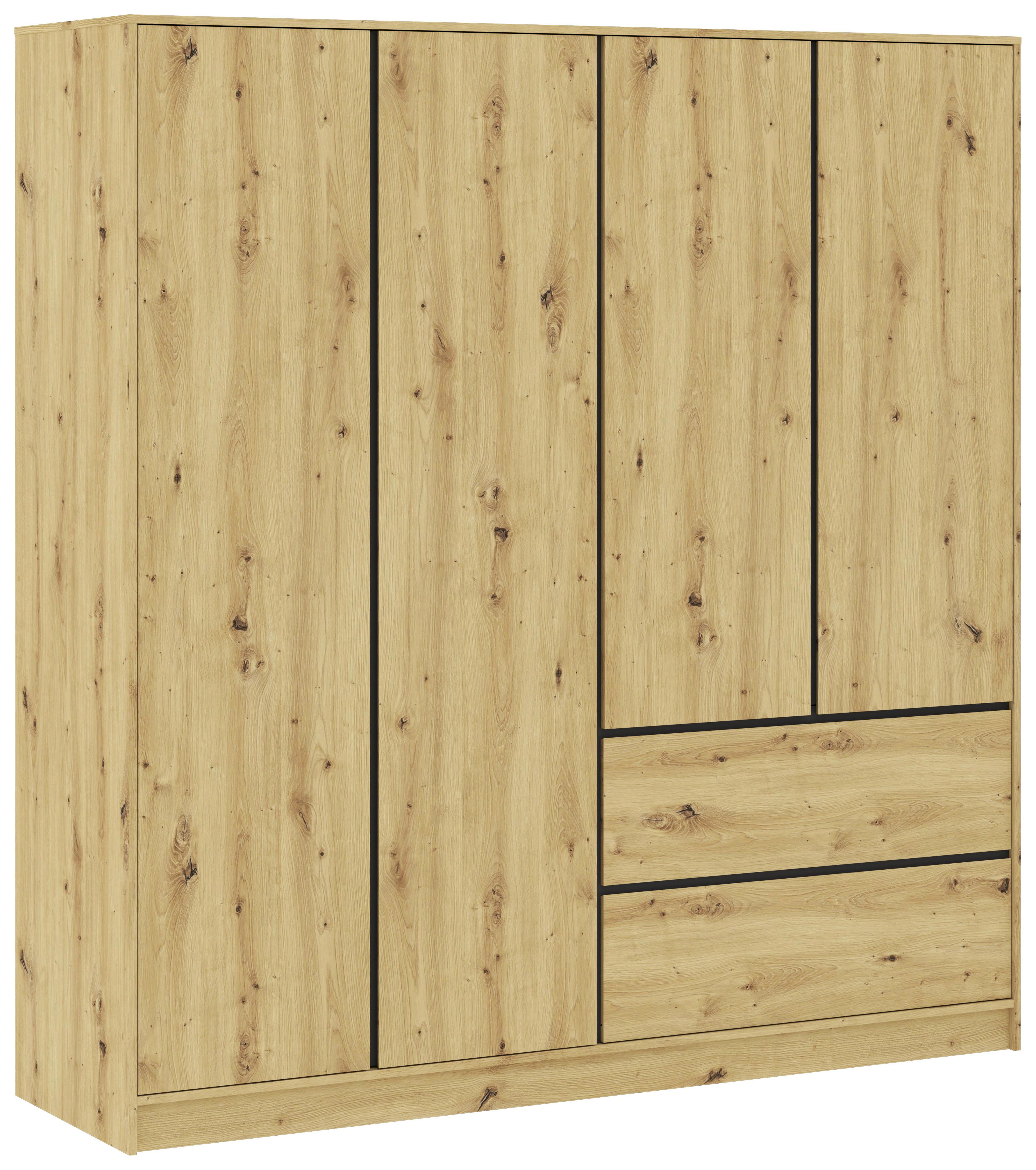 GARDEROB BASIT - ek Artisan, Klassisk, trämaterial (195/206/57cm) - Mömax