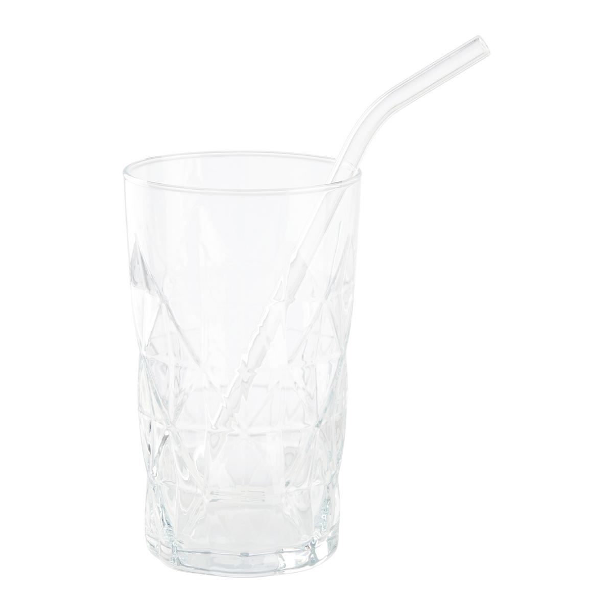 Trinkhalm Jessy aus Glas - Klar/Transparent, Glas (20cm) - Premium Living