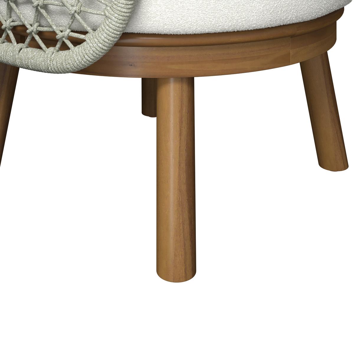 Lounge Garitura Belaya, Bela, 4-Delni Set - siva/barva oreha, Moderno, kovina/tekstil (244/205cm) - Bessagi Garden