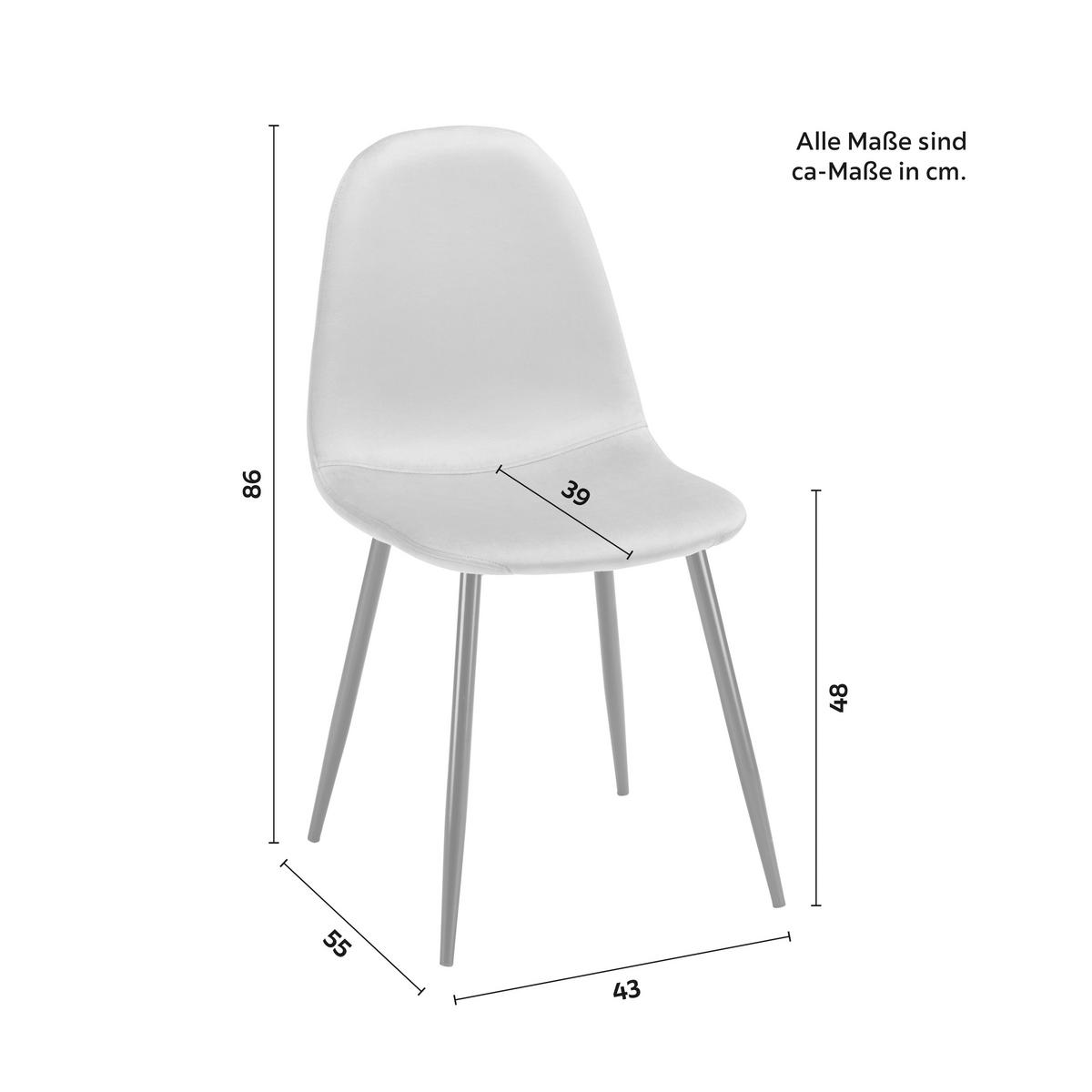 Stuhl Lio Rostfarben Samt Gepolstert - Rostfarben/Schwarz, MODERN, Holz/Textil (43/86/55cm) - Bessagi Home