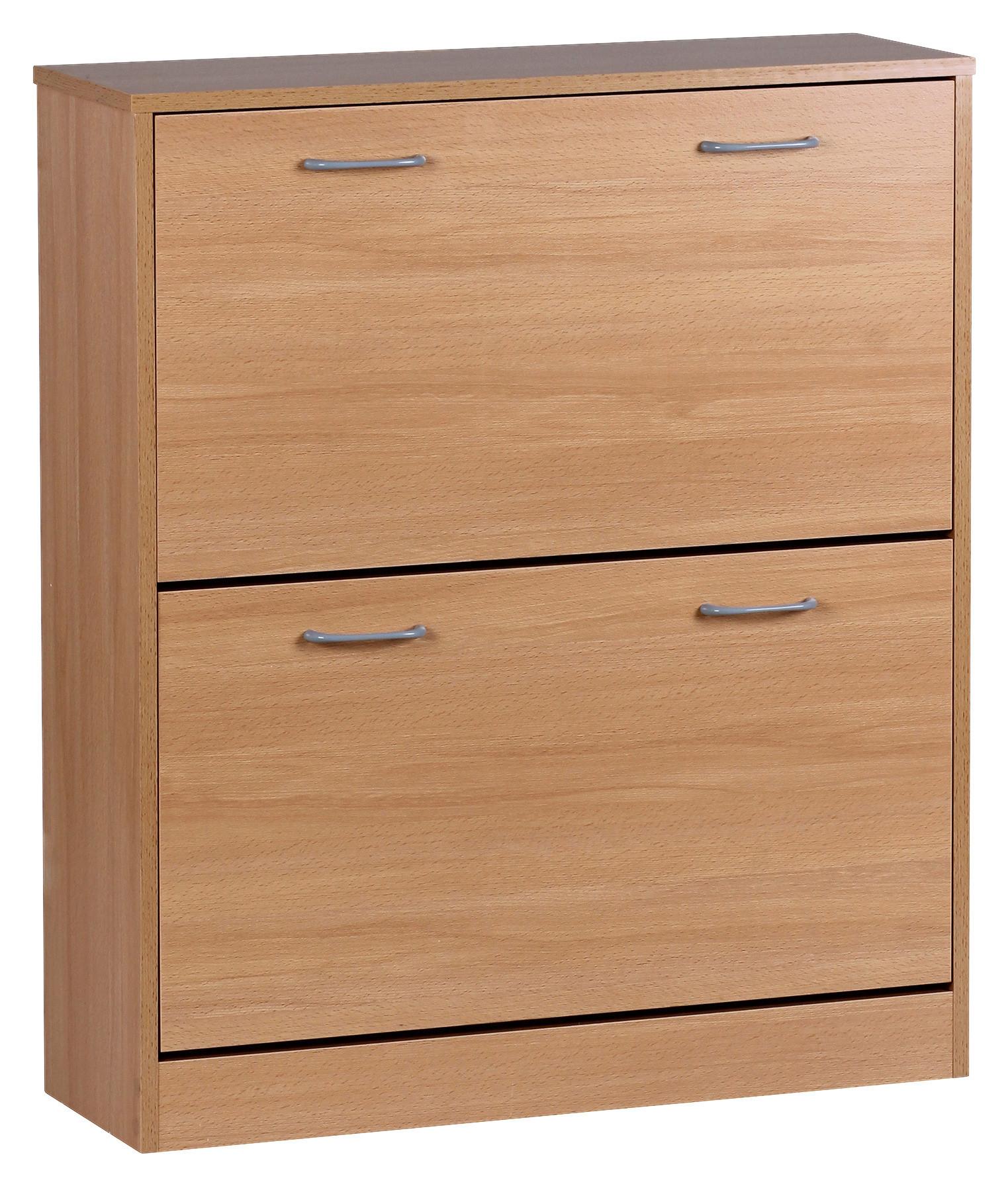 Schuhkipper Sarah ca. 75x87x24cm Buchefarben - Silberfarben/Buchefarben, KONVENTIONELL, Holzwerkstoff/Kunststoff (75/87/24cm) - MID.YOU