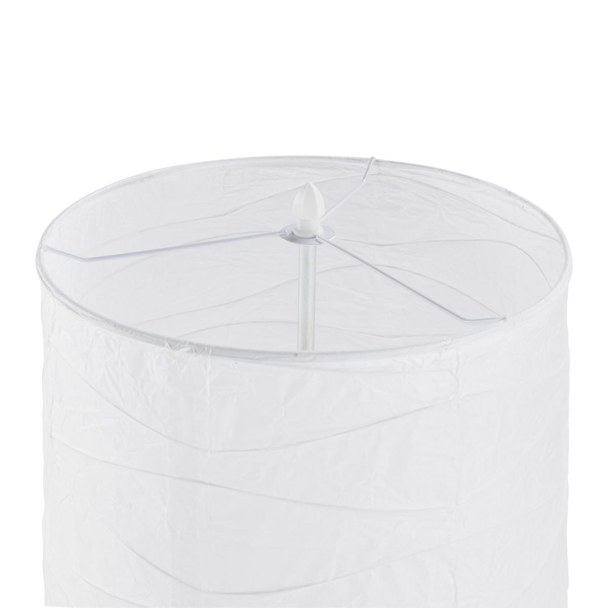 Stehleuchte Francesco max. 60 Watt - Chromfarben/Weiss, Konventionell, Papier/Metall (28/120cm) - Based