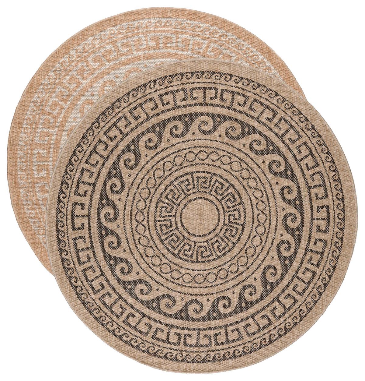 Outdoorteppich Comilla Beige Ø ca. 120cm - Beige, Basics, Textil (120/120cm) - Ayyildiz 