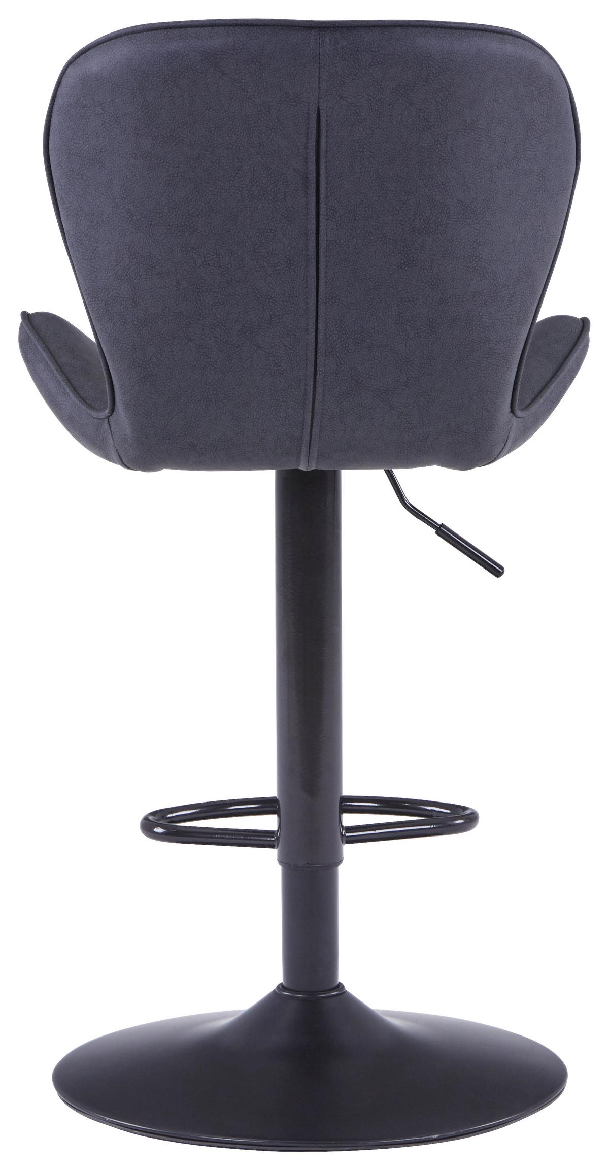 Barski Stol Klaus, Temno Siva, Črna - temno siva/črna, Moderno, kovina/tekstil (48/94-114/53cm) - Mömax