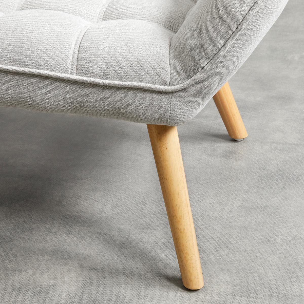 Kétüléses Kanapé Monique - világosszürke, Modern, textil/fa (127/76/74,5cm) - Bessagi Home