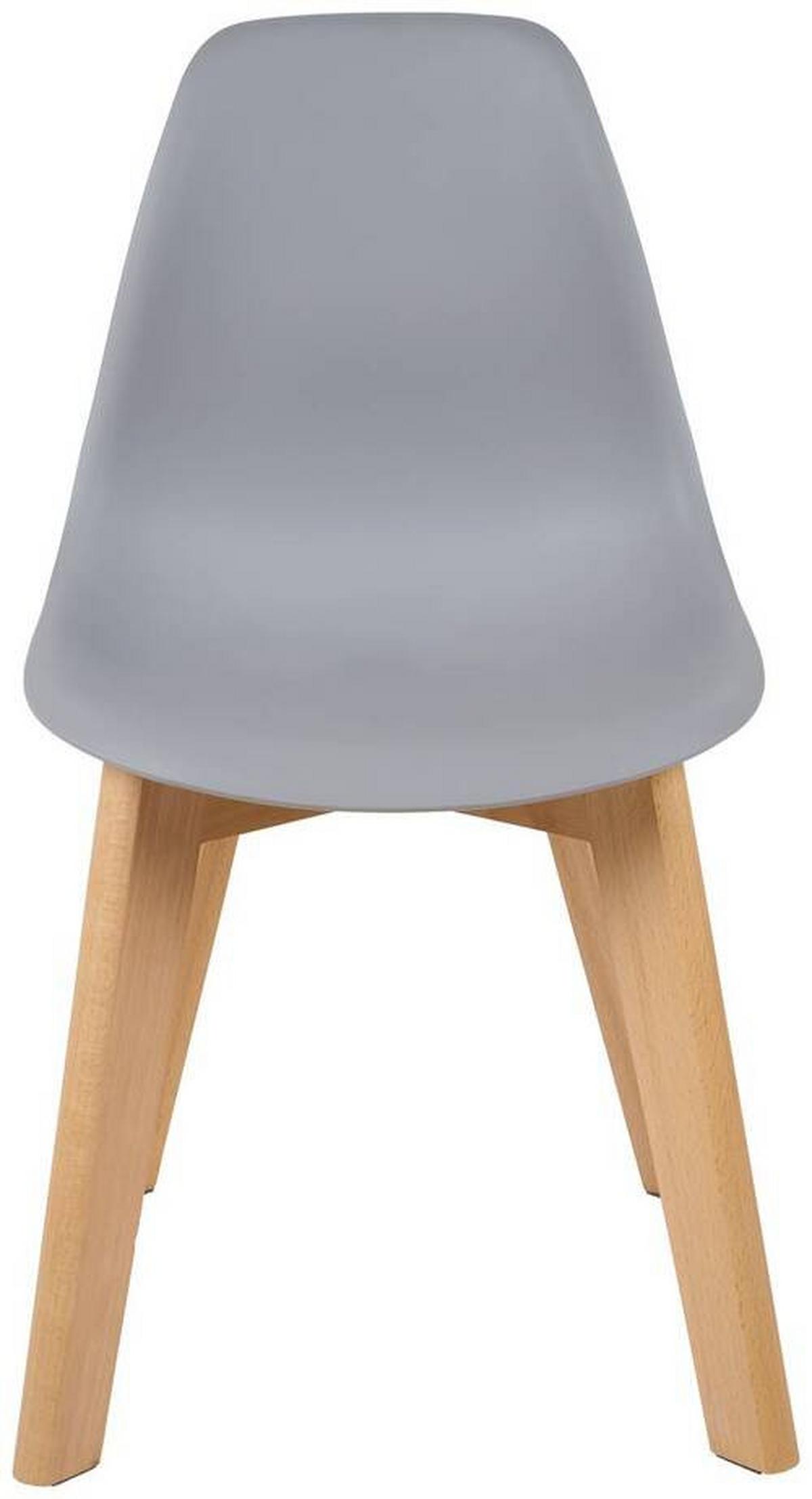 KRZESEŁKO DLA DZIECI KOPENHAGEN 4 - kolor bukowy/szary, Modern, tworzywo sztuczne/drewno (33/57/38cm) - P & B