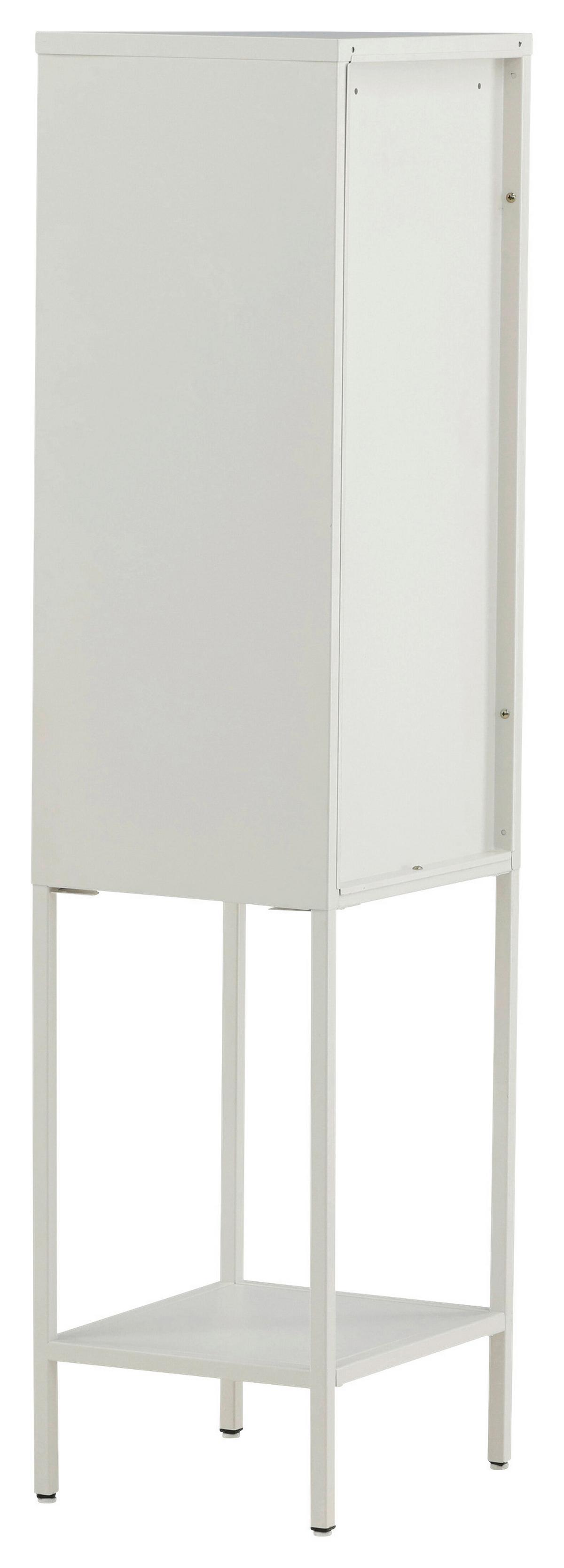 VITRINE MISHA - Weiß, Design, Metall (40,5/150/35cm) - Livetastic