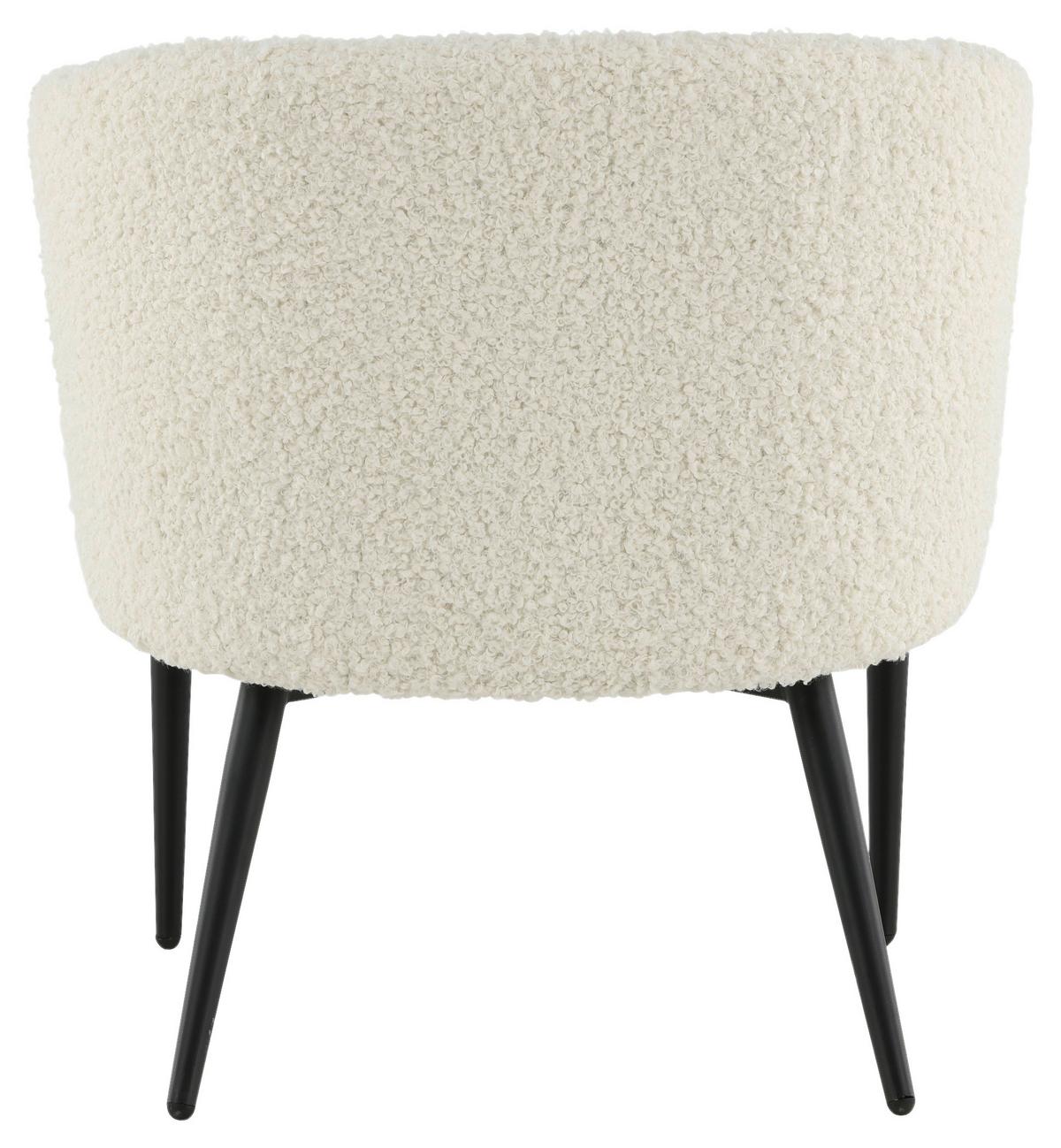 SESSEL FLUFFY - Schwarz, Design, Kunststoff/Textil (66/70,5/64cm) - Livetastic