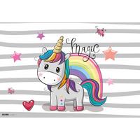 Schreibunterlage Einhorn ca. 60x40cm - Kunststoff (60/40cm)