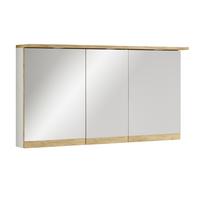 Spiegelschrank Cosila - Honigeiche/Weiss, Trend, Glas/Holzwerkstoff (110/59/23cm) - MID.YOU