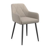 Naslanjač Hardy - črna/bež, Moderno, kovina/tekstil (57/86/64cm)