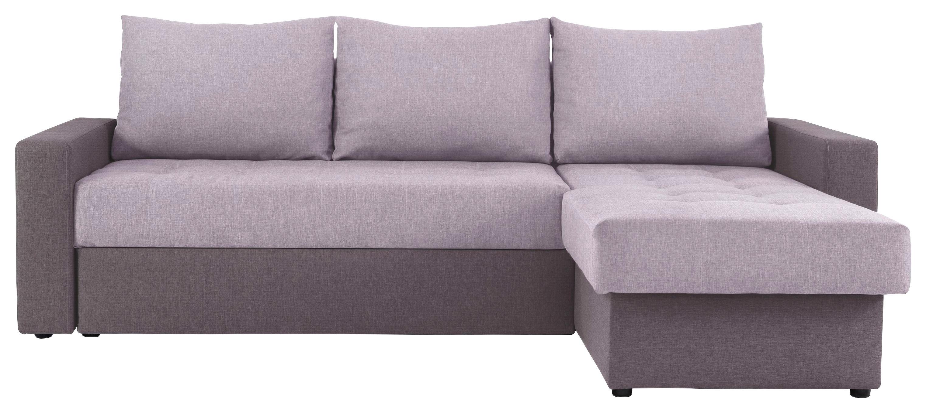 Sedežna Garnitura Atlanta, Z Ležiščem - roza/črna, Moderno, tekstil (230/160cm) - Modern Living