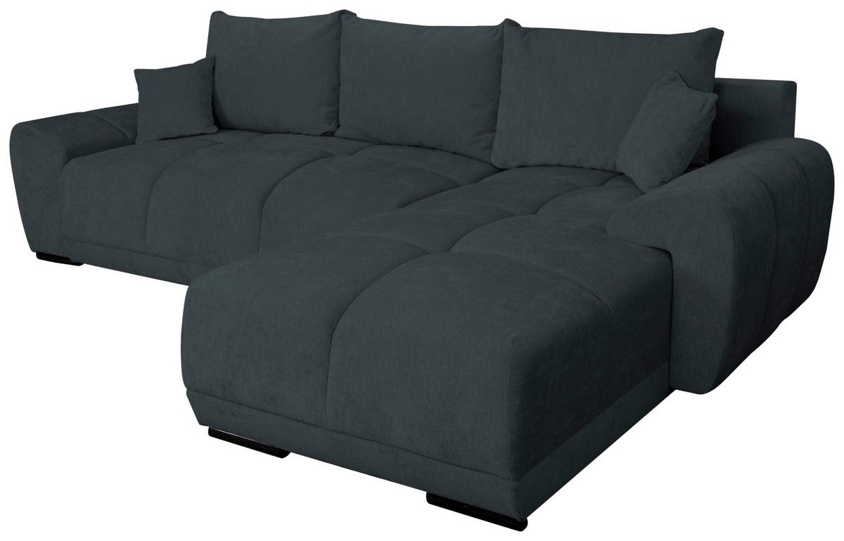 Kutna Garnitura Bonn - boje grafita/crna, Moderno, tekstil/plastika (296/182cm)