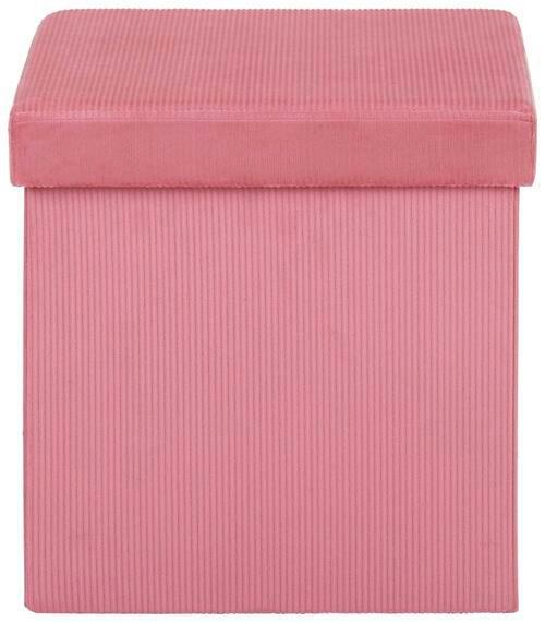 Zaboj Za Sedenje Cord -Sb-, Pastelno Roza - starinsko roza, tekstil (38/38/38cm) - Mömax