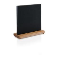 Messerblock Johannes in Akazie/Kiefer - Schwarz/Akaziefarben, Modern, Holz (24/23,3/9,5cm) - Modern Living