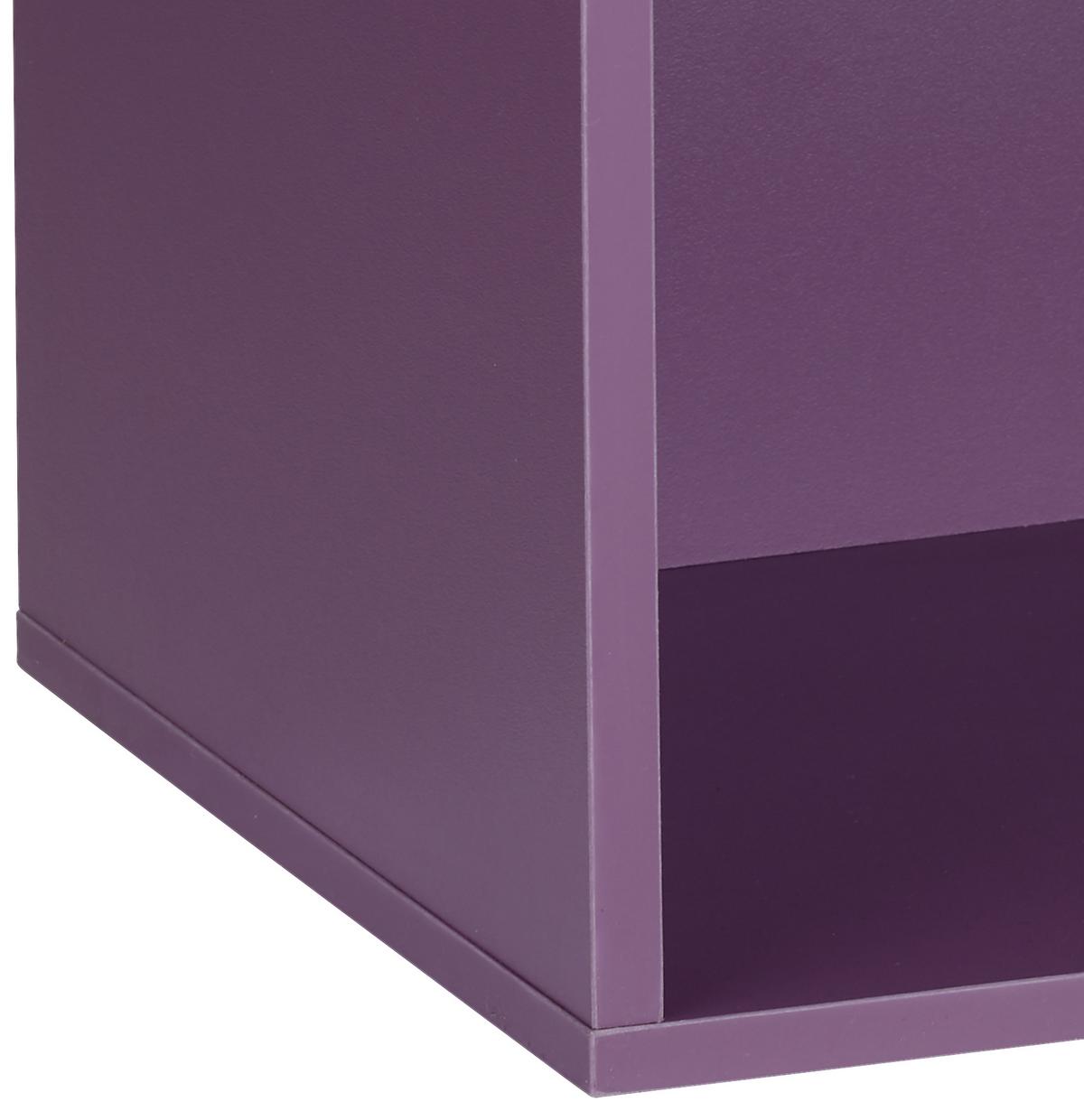 Regal Box - ljubičasta, Moderno, drvni materijal (46/46/25cm) - Modern Living
