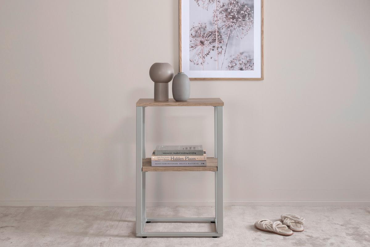 NACHTTISCH RISE - Grau, Design, Holz/Metall (30/70/45cm) - Livetastic