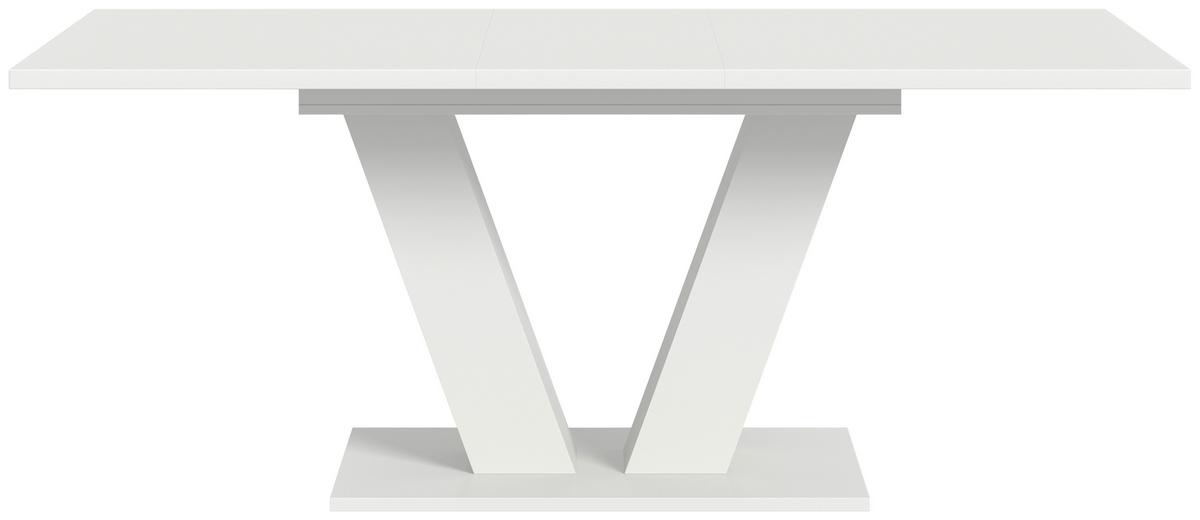Ausziehtisch Marlon Weiß ca. 150-190x90x76 cm - Weiß, Trend, Holzwerkstoff (150-190/90/76cm)