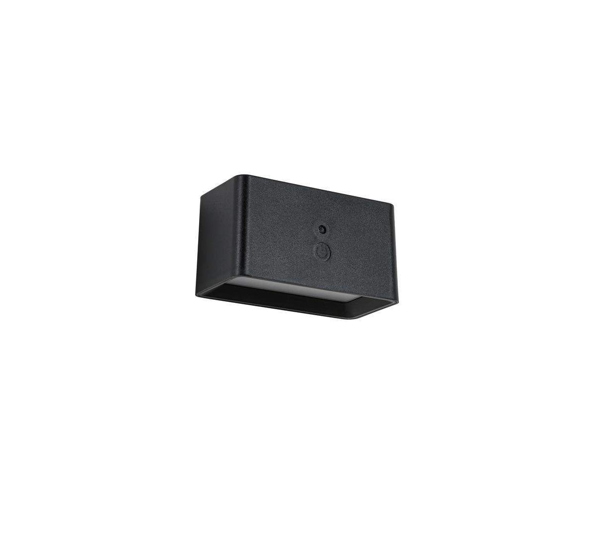 Aplică de perete cu LED Tilou - negru, Modern, plastic/metal (12/6,6/6,5cm) - Mömax