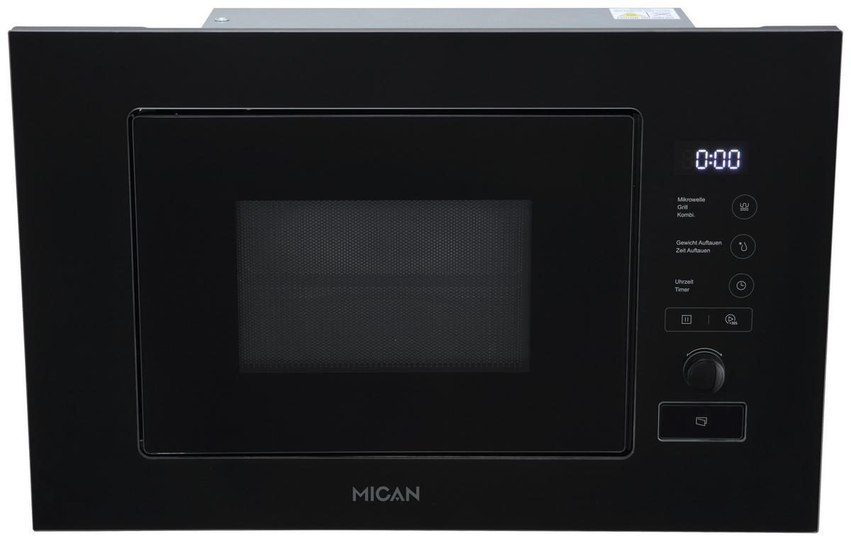 Einbaumikrowelle MGM17SCBG - Schwarz, Basics, Glas/Metall (60/38,2/32cm) - Mican