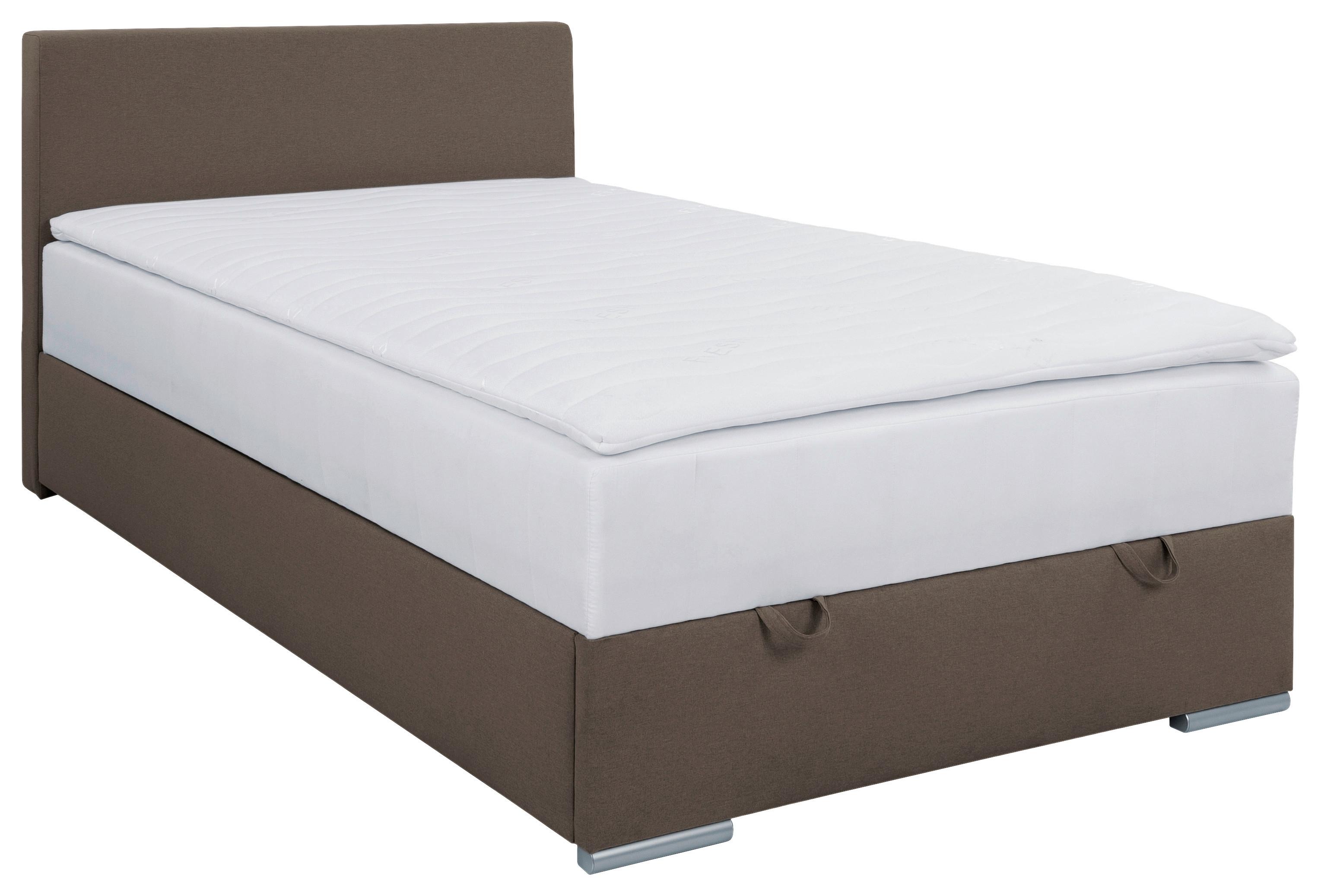 Pat Tapițat Cosi - nămol/nisipiu, Konventionell, lemn/metal (120/200cm)