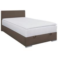 Postelja Z Vzmetnico Cosi, Rjava, 120x200 - barve kroma/umazano rjava, Konvencionalno, kovina/umetna masa (120/200cm)