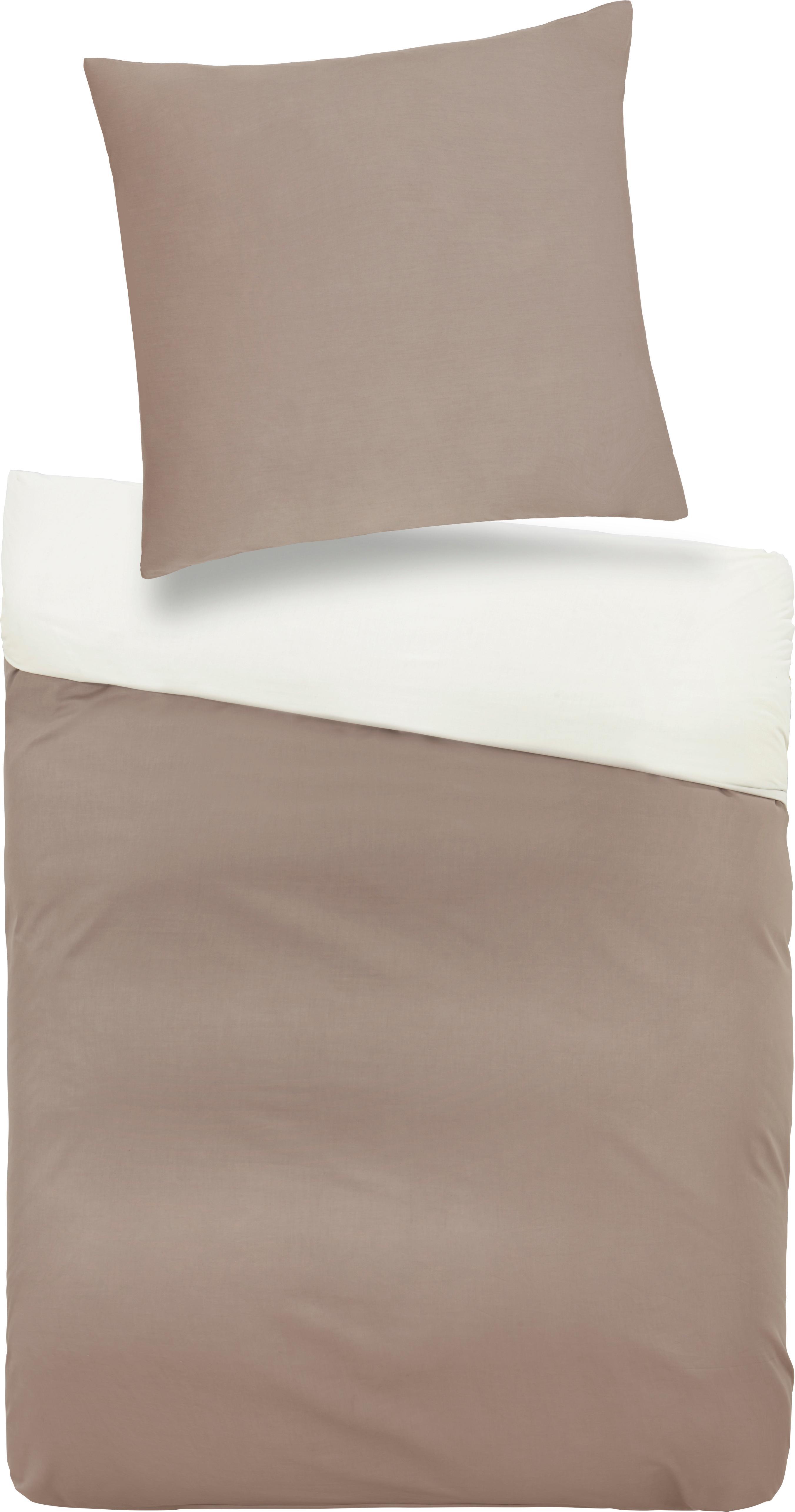 Bettwäsche Belinda in Creme ca. 135x200cm - Sandfarben/Creme, Textil (135/200cm) - Premium Living