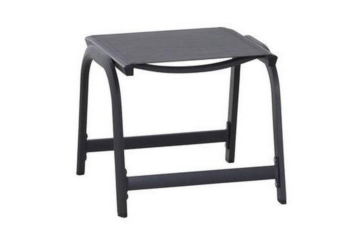 Gartenhocker Tesoro ca. 52x45 cm Anthrazit - Anthrazit, KONVENTIONELL, Kunststoff/Metall (52/45/52cm) - Siena Garden