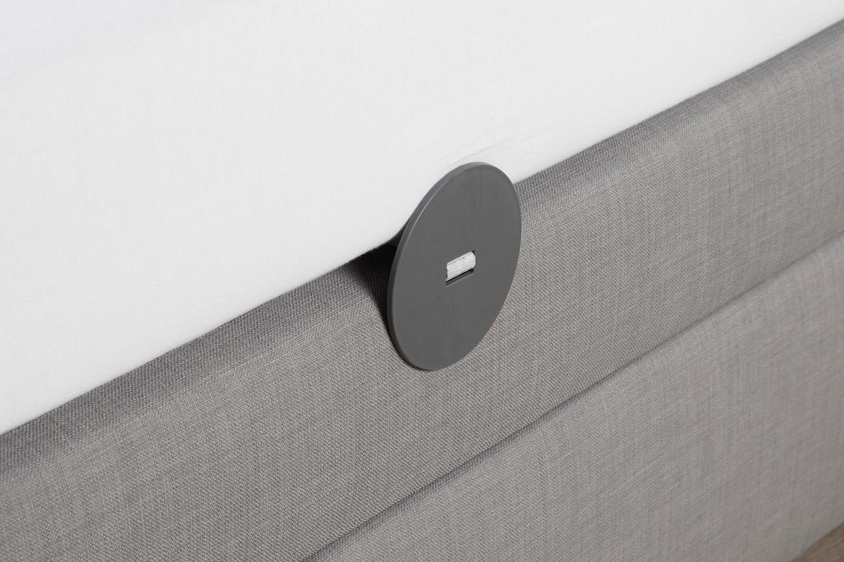 BRAMKA CHRONNA DO ŁÓŻECZKA BASIC - biały/szary, Basics, metal/tkanina (135/60cm) - My Baby Lou