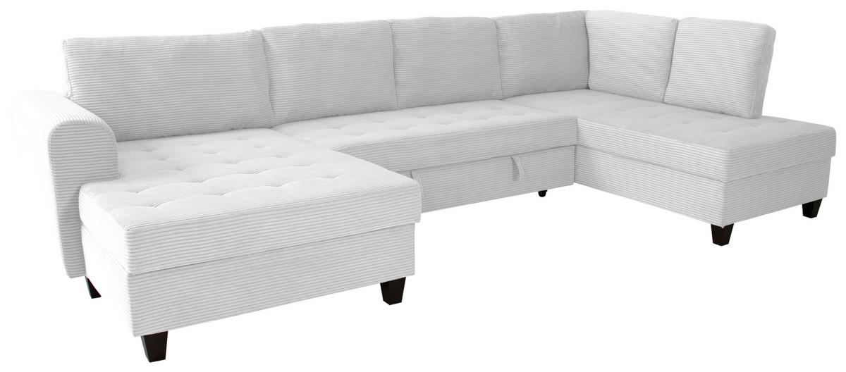 Kutna Garnitura Moritz - srebrne boje, Trend, tekstil (155/324/178cm) - Modern Living