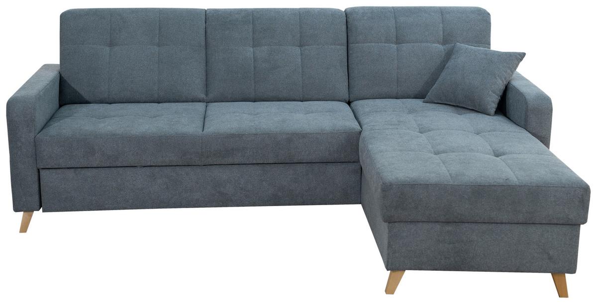 Kutna Garnitura Lars - prirodne boje/boje petroleja, Design, tekstil/drvo (223/161cm) - Based
