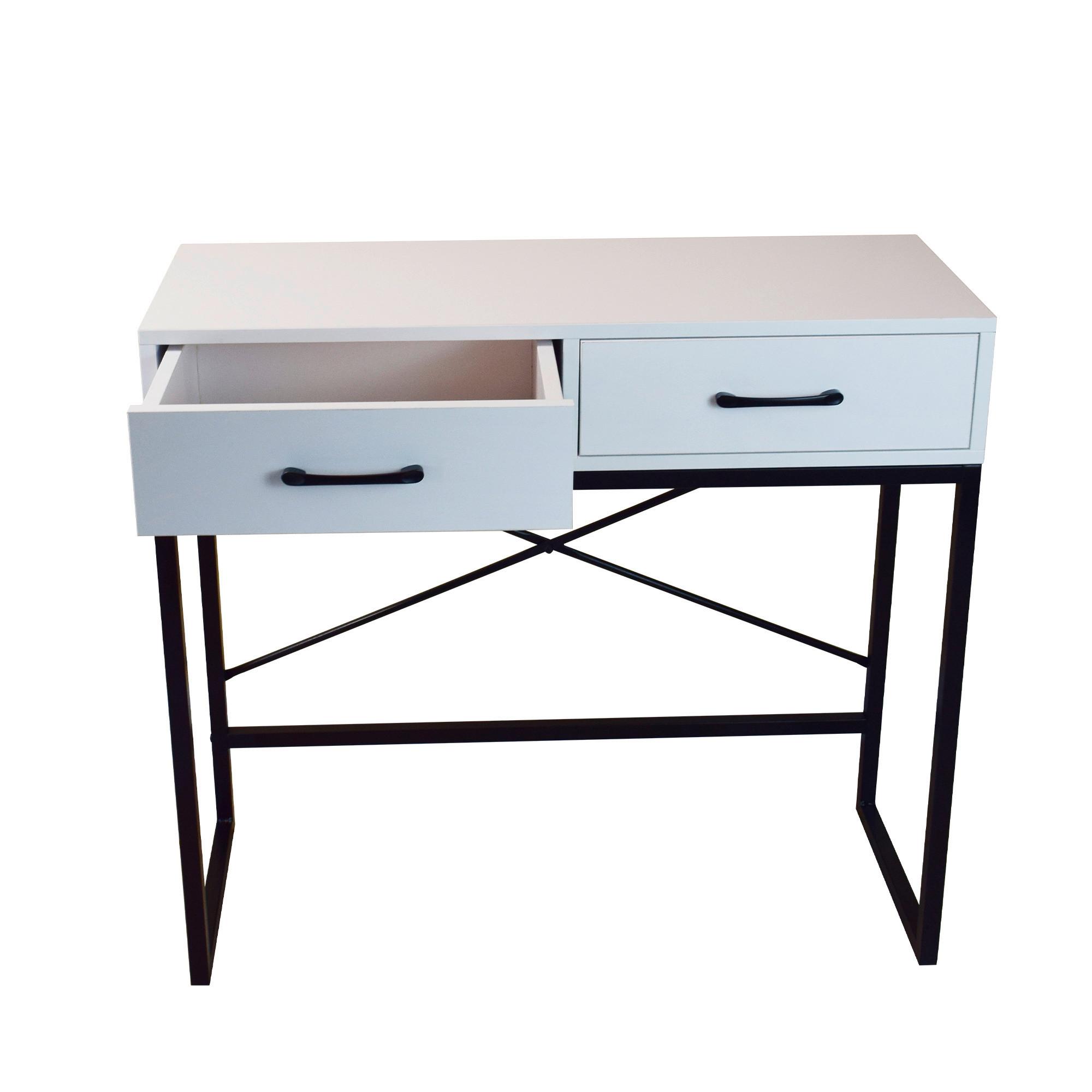 Konzolna Mizica Narvik -Exklusiv- - črna/bela, Moderno, kovina/leseni material (80/75/30cm) - Mömax