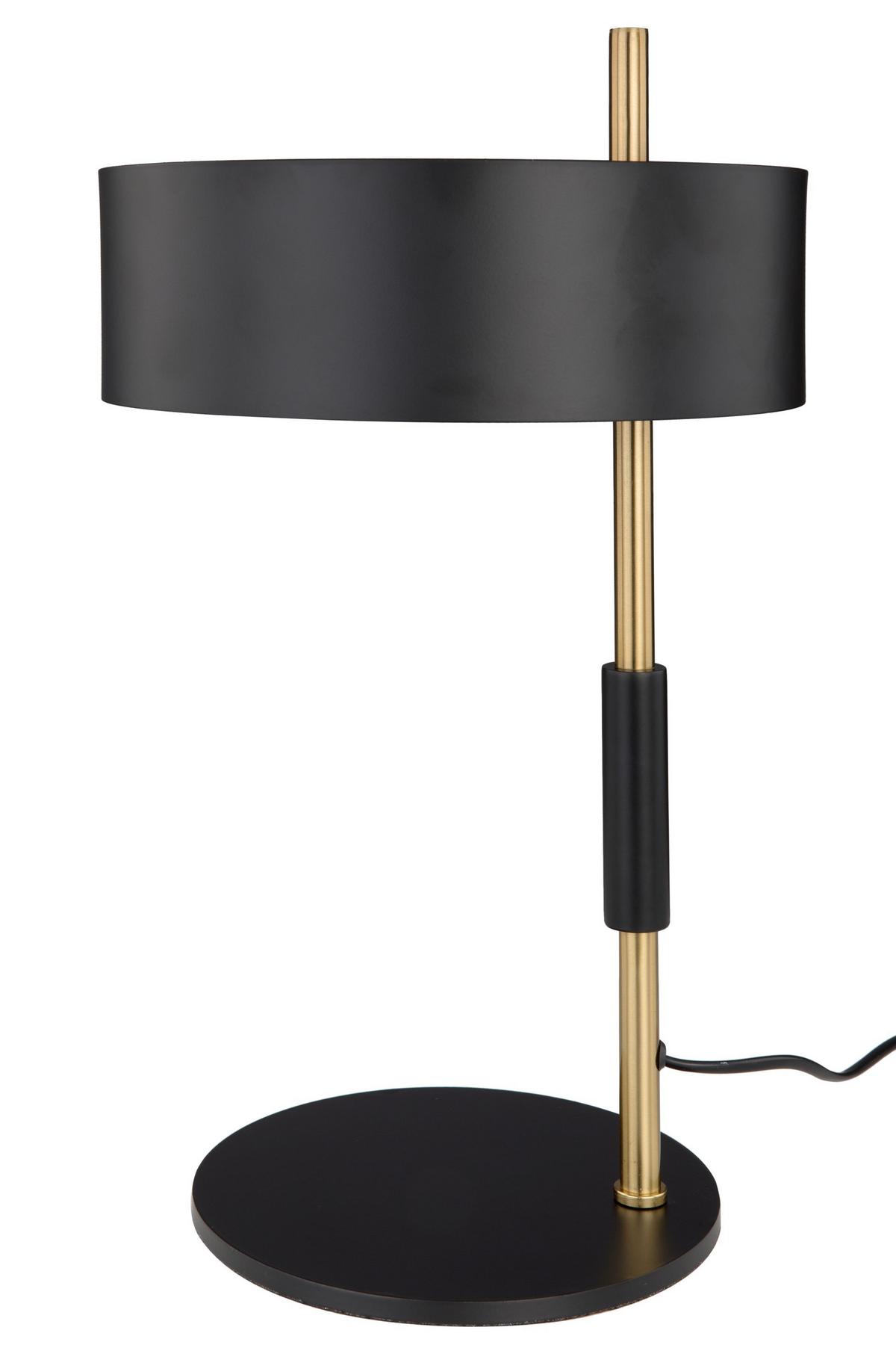 LAMPA STOŁOWA STOCKHOLM - czarny/kolor złoty, Design, metal (27/41cm) - Novel