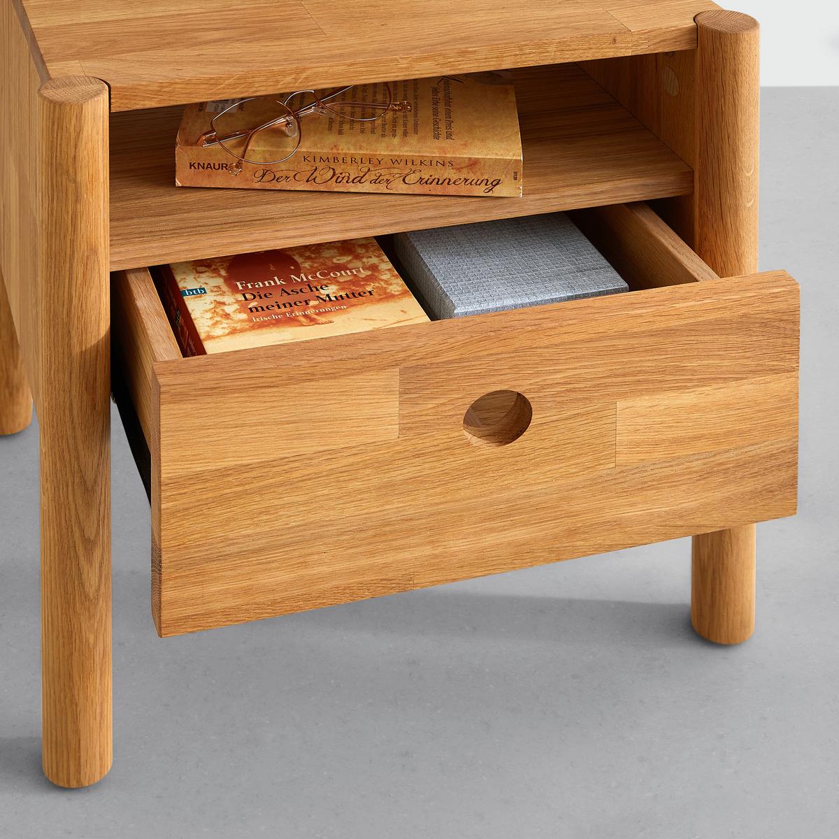 Nachttisch Waden Eichefarben - Eichefarben, Konventionell, Holzwerkstoff (40/45/33,5cm) - Zandiara