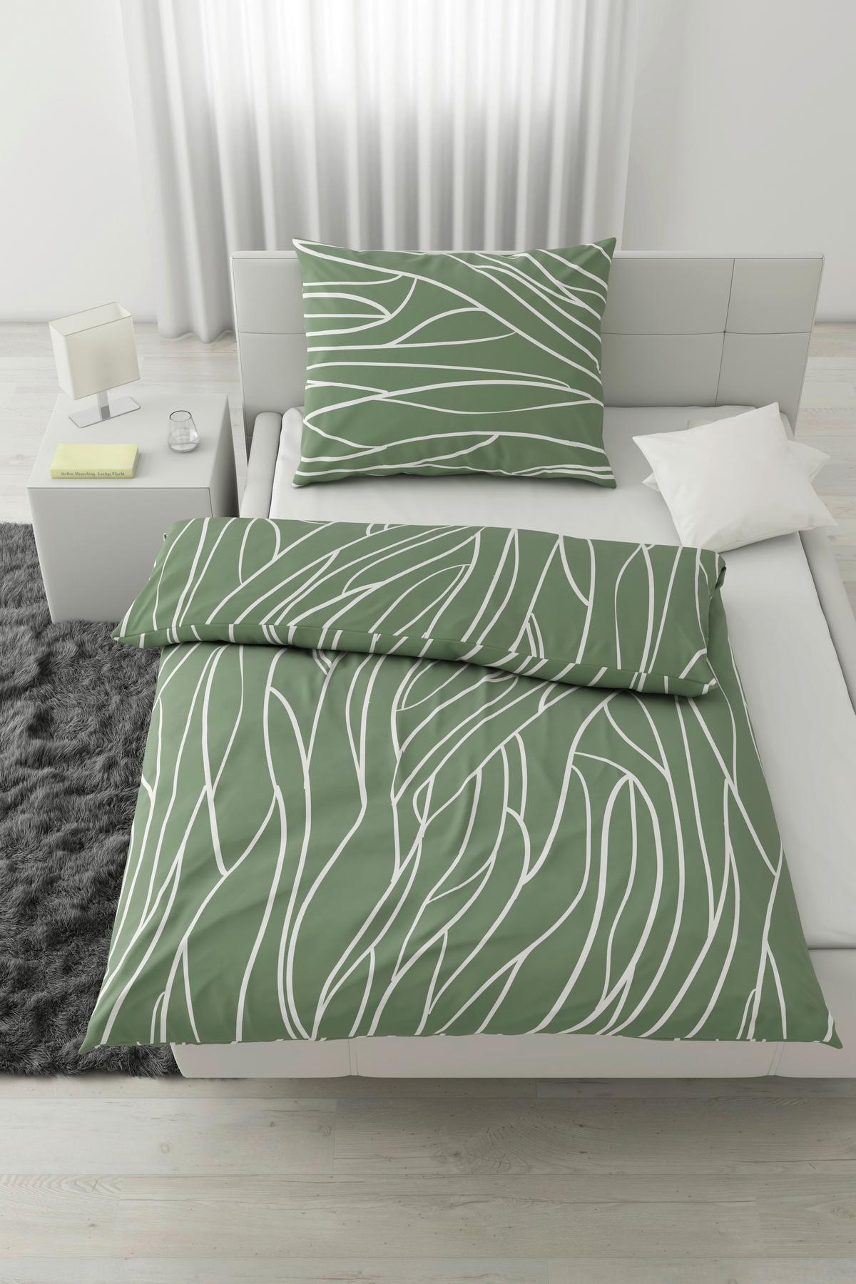Posteljina Juliane 140x200/60x80 Cm - zelena, Konvencionalno, tekstil (140/200cm) - Mömax
