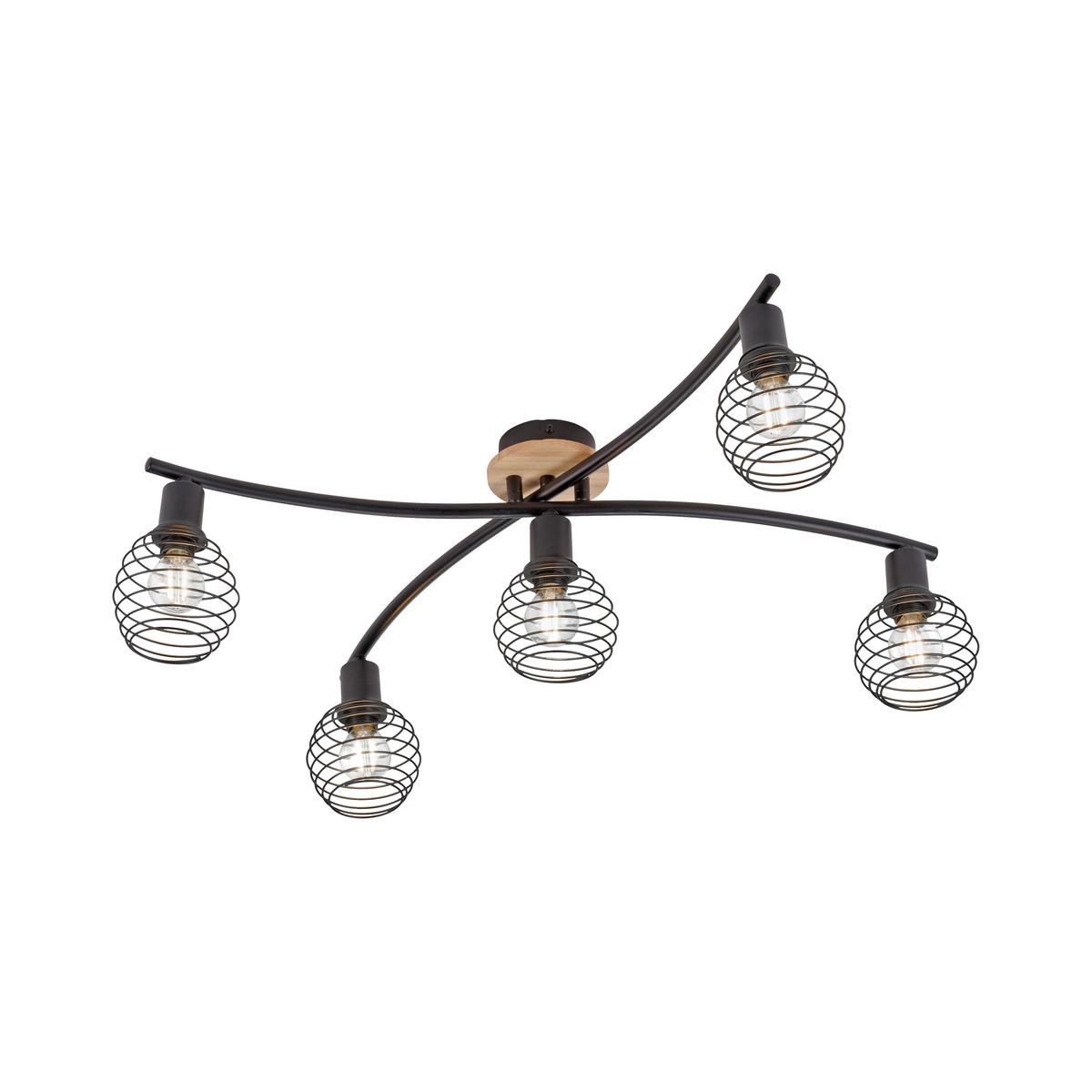 Deckenleuchte Eugen max. 40 Watt - Natur, Holz/Kunststoff (70,1/66,5/20,1cm)